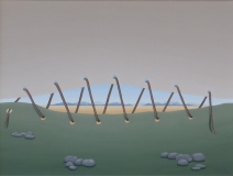 Verschnürte Landschaft